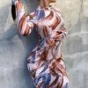 Fashion Nova Work Of Art Midi Dress - Nude