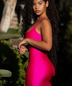 Fashion Nob Cut To The Chase Mini Dress - Hot Pink