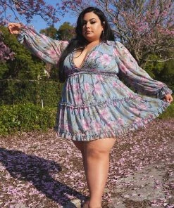 Mysite In A Ruffle Mini Dress - Blue/combo NEW IN 14 Mysite In A Ruffle Mini Dress - Blue/combo NEW IN